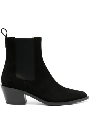 Gianvito Rossi Buty, Kobieta, Czarny, 38 EU, Zamsz, Czarne Zamszowe Kubotańskie Buty na Obcasie