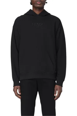 Fendi Bluzy, Mężczyzna, Czarny, M, Czarna Bluza z Logo