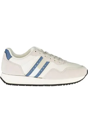 Tommy Hilfiger Buty, Mężczyzna, Biały, 43 EU, Białe sneakersy z poliestru dla mężczyzn