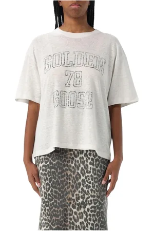 Golden Goose Koszulki, Kobieta, Biały, M, Biała Koszulka Damska Stylowa