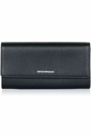 Emporio Armani Akcesoria, Kobieta, Czarny, ONE SIZE, Zegarek Portfele i Etui na Karty