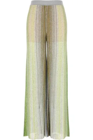 Missoni Spodnie, Kobieta, Wielobarwność, S, Wielokolorowe Spodnie Palazzo z Dzianiny