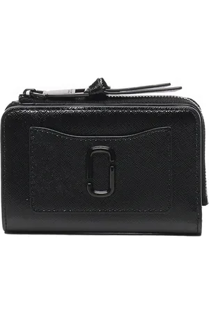 Marc Jacobs Akcesoria, Kobieta, Czarny, ONE SIZE, Czarna Portmonetka z Logo Patch