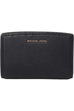 Michael Kors Akcesoria, Kobieta, Czarny, ONE SIZE, Elegancki Portfel ze Skóry Czarny