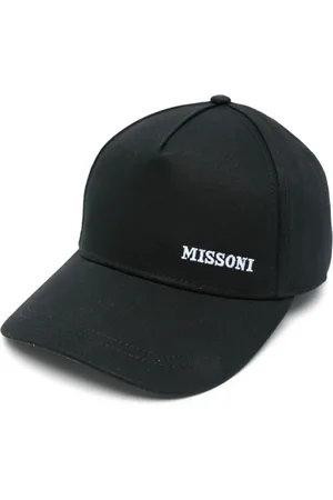 Missoni Akcesoria, Kobieta, Czarny, ONE SIZE, Czarna Zagięta Czapka