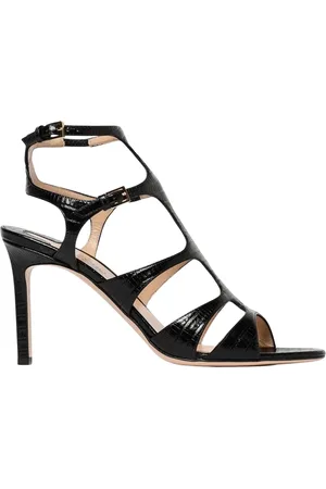 Tom Ford Buty, Kobieta, Czarny, 37 EU, Czarne Skórzane Obcasy Sandały