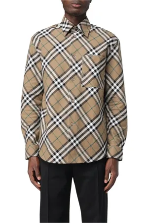 Burberry Koszule, Mężczyzna, Wielobarwność, L, Wielokolorowa Koszula z Długim Rękawem z Bawełny