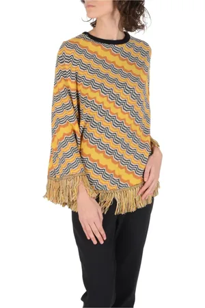 Missoni Kurtki, Kobieta, Wielobarwność, ONE SIZE, Wielokolorowy Płaszcz z Wełny