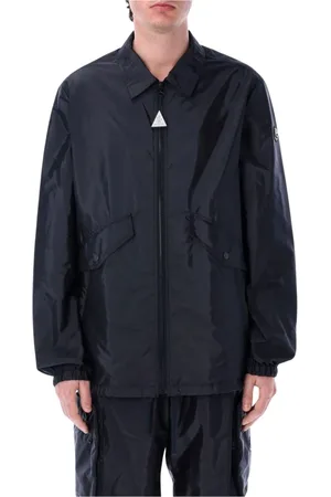 Moncler Kurtki, Mężczyzna, Niebieski, L, Pikowana Kurtka Puchowa z Wysokim Kołnierzem