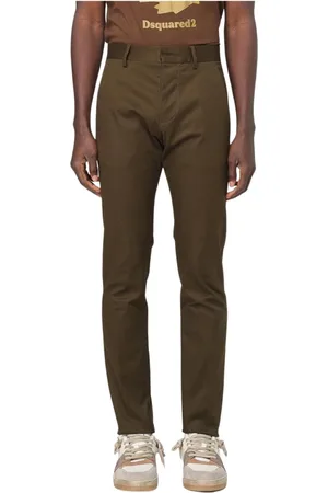 Dsquared2 Spodnie, Mężczyzna, Zielony, XS, Czarne Spodnie Slim Fit Spodnie