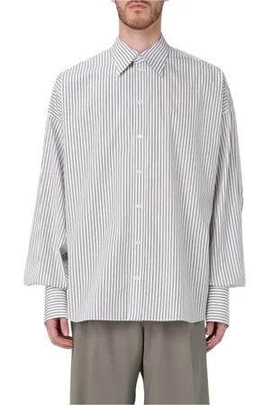 Dolce & Gabbana Koszule, Mężczyzna, Szary, M, Koszula w Paski