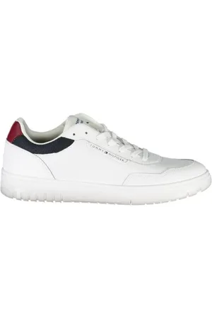 Tommy Hilfiger Buty, Mężczyzna, Biały, 44 EU, Białe Skórzane Sneakersy dla Mężczyzn