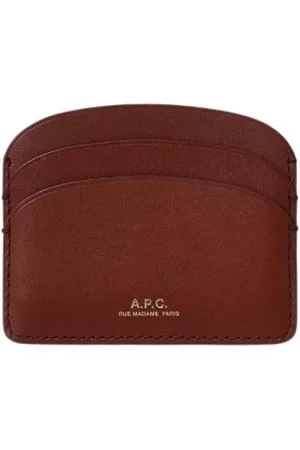 A.P.C. Akcesoria, Kobieta, brązowy, ONE SIZE, Elegancki Portfel na Karty
