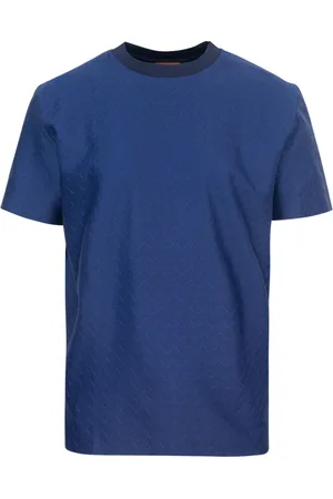 Missoni Koszulki, Mężczyzna, Niebieski, S, Niebieski T-shirt Polo z motywem zigzag