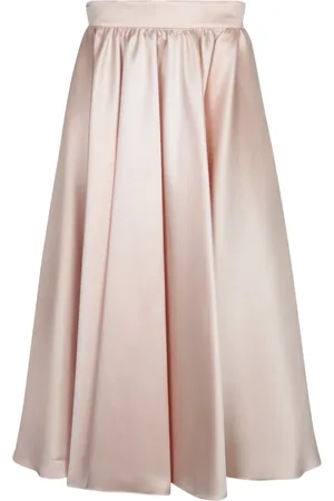 BLANCA Spódnice, Kobieta, Beżowy, XS, Elegancka Beżowa Spódnica Midi