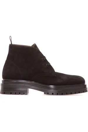 Gianvito Rossi Buty, Mężczyzna, Czarny, 43 1/2 EU, Zamsz, Eleganckie Botki w Czarnym Zamszu