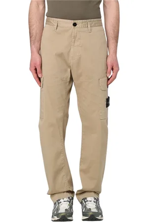 Stone Island Spodnie, Mężczyzna, brązowy, W33, Czarne spodnie cargo z wieloma kieszeniami