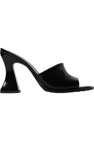 Bottega Veneta Buty, Kobieta, Czarny, 37 1/2 EU, Czarne Lakierowane Obcasy Sandały