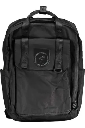 Mandarina Duck Torebki, Kobieta, Czarny, ONE SIZE, Czarny bawełniany plecak z uchwytami i kieszeniami