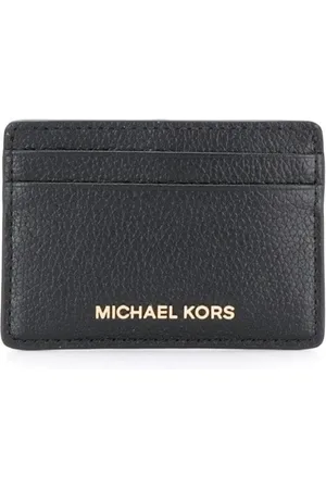 Michael Kors Akcesoria, Kobieta, Czarny, ONE SIZE, Skóra, Etui na karty z wytłaczanej skóry