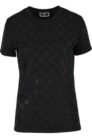 Elisabetta Franchi Koszulki, Kobieta, Czarny, M, Tshirt