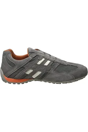 Geox Buty, Mężczyzna, Szary, 43 EU, Skóra, Sneakersy ze wzorem skóry węża