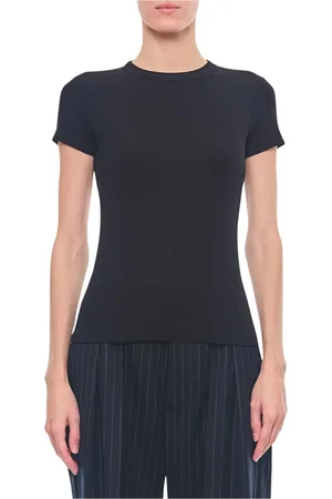 Cotton Citizen Koszulki, Kobieta, Czarny, L, Rajstrowany T-shirt z krótkim rękawem