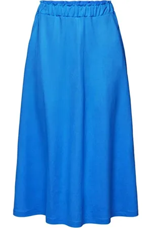 ESPRIT Spódnice, Kobieta, Niebieski, XL, Elegancka Niebieska Spódnica Damska