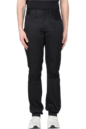 Armani Exchange Spodnie, Mężczyzna, Czarny, W32, Len, Zielone Casualowe Spodnie dla Mężczyzn