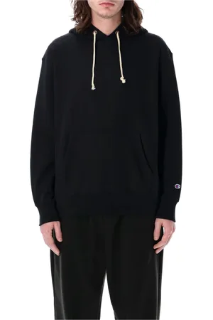 Champion Bluzy, Mężczyzna, Czarny, S, Klasyczny Hoodie dla Codziennego Komfortu