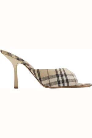 Burberry Buty, Kobieta, Beżowy, 36 EU, Beżowe Slingback Obcasy Sandały