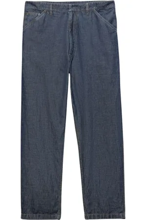 Prada Jeansy, Mężczyzna, Niebieski, L, Niebieskie Spodnie Straight Leg