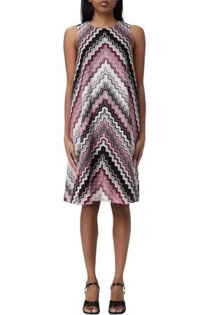 Missoni Sukienki, Kobieta, Wielobarwność, XS, Dynamiczna Sukienka ALine w Zigzag