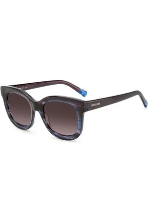 Missoni Akcesoria, Kobieta, Niebieski, ONE SIZE, Różowe Szkło Plastikowe Okulary przeciwsłoneczne z funkcjami specjalnymi