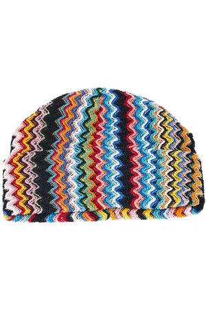 Missoni Akcesoria, unisex, Wielobarwność, ONE SIZE, Geometryczny Wielokolorowy Kapelusz