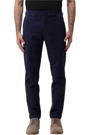 FAY Spodnie, Mężczyzna, Niebieski, W32, Niebieskie Slim Fit Spodnie