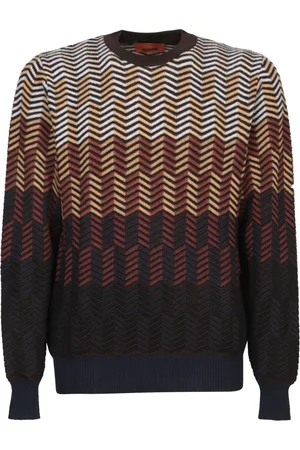 Missoni Swetry, Mężczyzna, brązowy, L, Brązowy Dzianinowy Aw 24