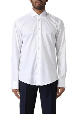 Brian Dales Koszule, Mężczyzna, Biały, M, Biała Koszula Slim Fit