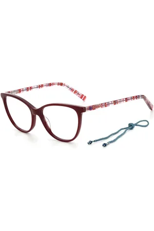 M Missoni Akcesoria, Kobieta, Czerwony, ONE SIZE, Czerwone oprawki z octanu z tarczą