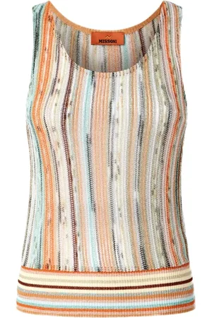 Missoni Koszulki, Kobieta, Wielobarwność, M, Pomarańczowy Top dla Kobiet
