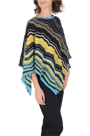 Missoni Kurtki, Kobieta, Wielobarwność, ONE SIZE, Wielokolorowy Płaszcz z Wełny