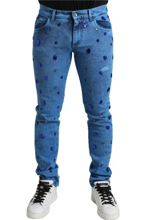 Dolce & Gabbana Jeansy, Mężczyzna, Niebieski, L, Denim, Sweatpants