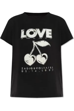 Zadig & Voltaire Koszulki, Kobieta, Czarny, L, T-shirt ‘Walk’