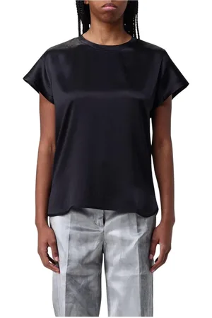 Pinko Bluzki, Kobieta, Czarny, M, Jedwabny Luźny Top