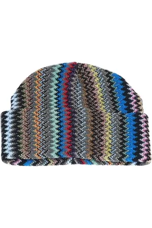 Missoni Akcesoria, unisex, Wielobarwność, ONE SIZE, Geometryczna Fantazja Kolorowy Kapelusz