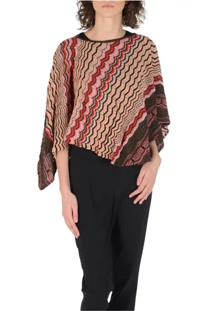 Missoni Kurtki, Kobieta, Wielobarwność, ONE SIZE, Wielokolorowy Płaszcz z Wełny