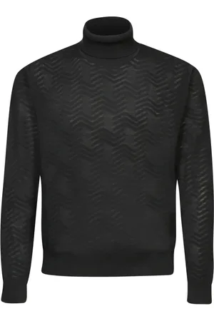 Missoni Swetry, Mężczyzna, Czarny, L, Czarna dzianina męska Aw 24