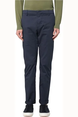 Dondup Spodnie, Mężczyzna, Niebieski, W32, Zielone Spodnie Slim Fit Casual