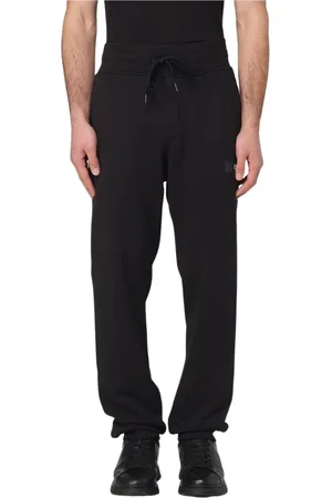 VERSACE Spodnie, Mężczyzna, Czarny, S, Czarne Joggersy ze sznurkiem Stylowe Spodnie