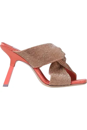 Sebastian Buty, Kobieta, Czerwony, 37 EU, Rhinestone Szpilki w Kolorze Koralowym
